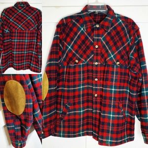 Woolrich Wool Shirt w/ Suede Elbow Patches Shacket